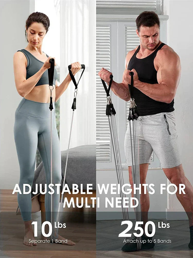 250lbs Resistance Bands Set with Accessories